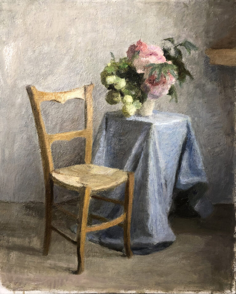 Chair and bouquet